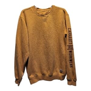 Carhartt Men's Mustard Workwear Crewneck Sweatshirt - Size S
